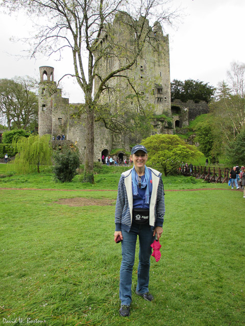 Patty in front of Blarney Castle
