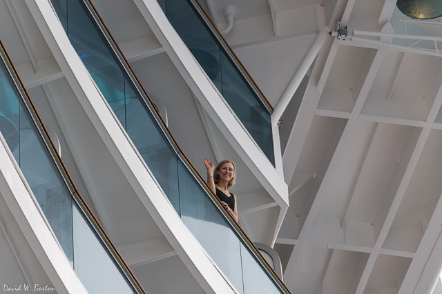 Patty on our balcony