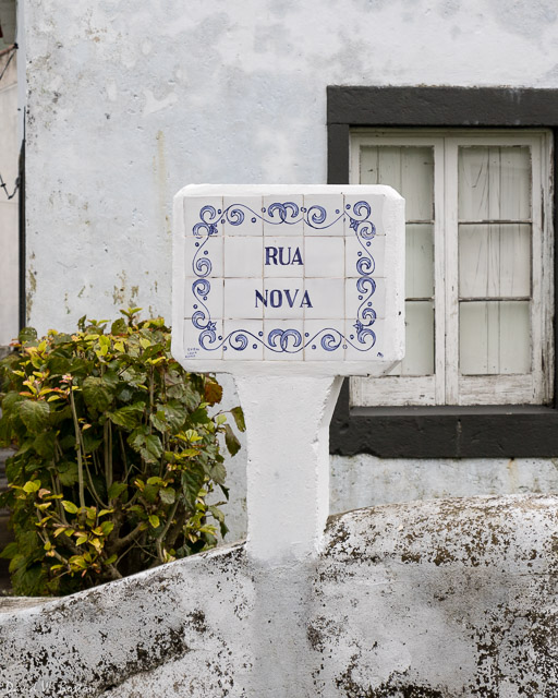 Tile work is prevalent in the Azores ... even street signs