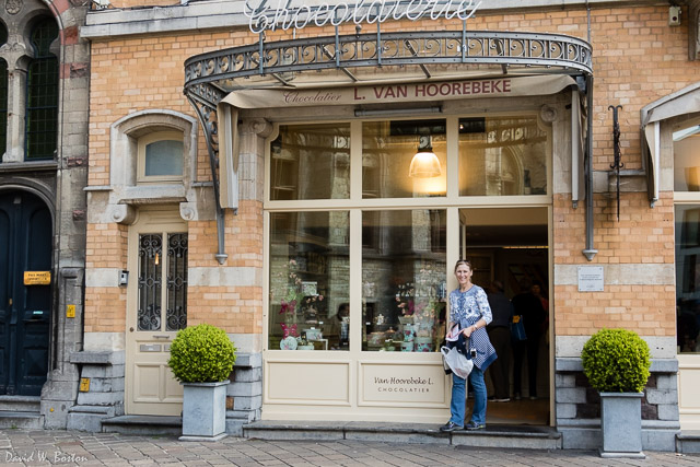 Belgian chocolate store where we saw a demonstration